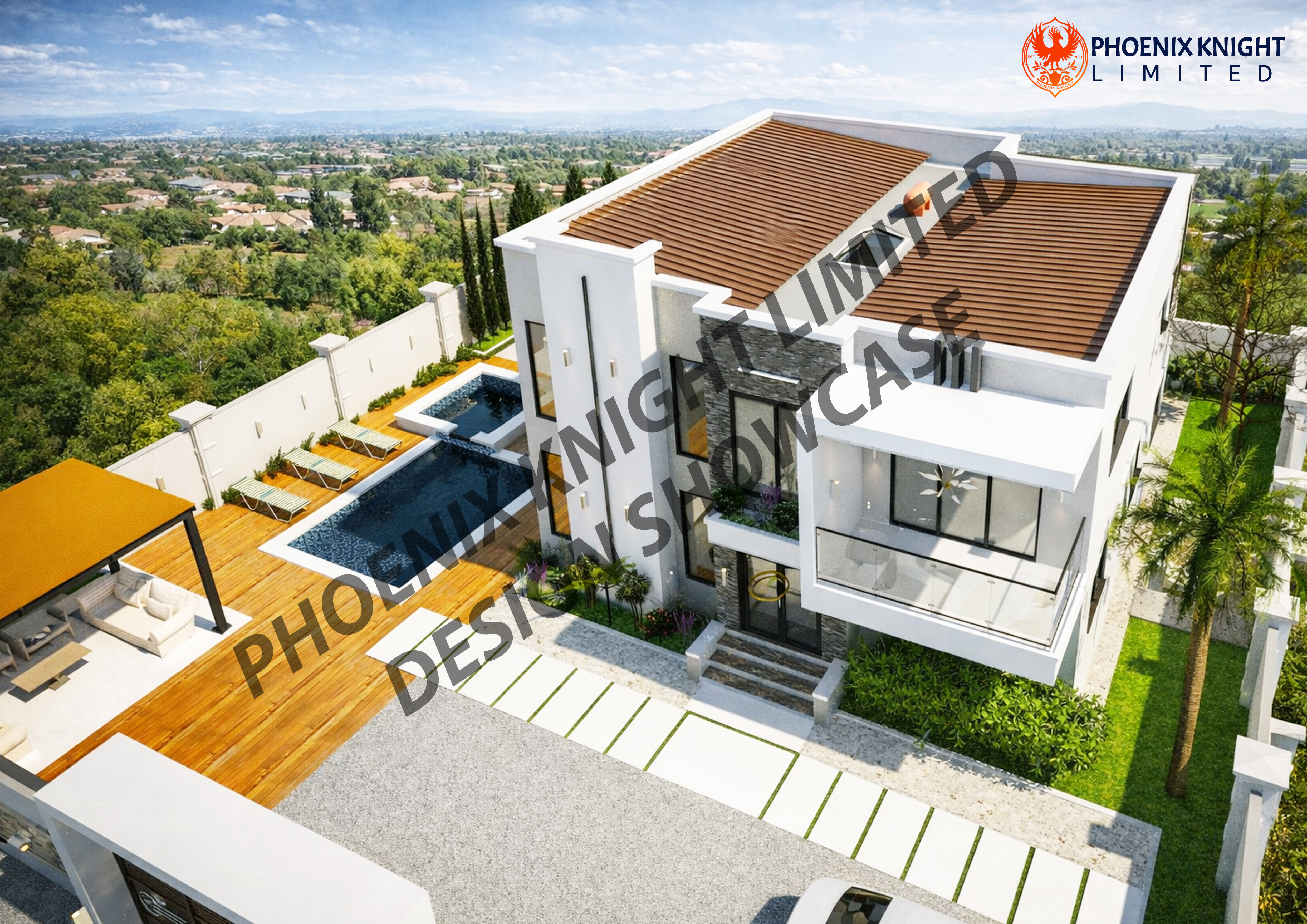 Silver Ridge Symmetrical Residence Ariel View 2